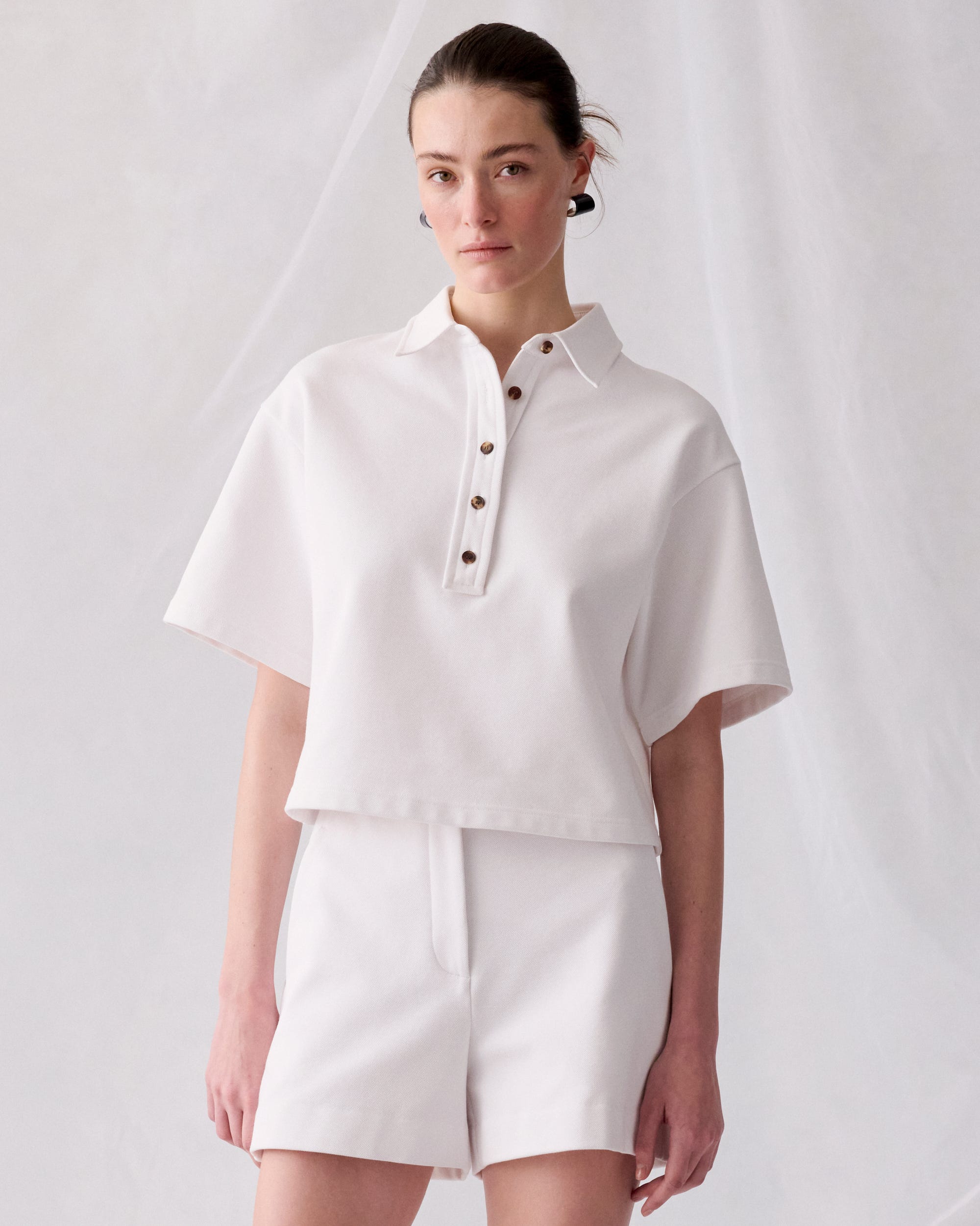 Cropped Polo Top and Laurel Wide Leg Short