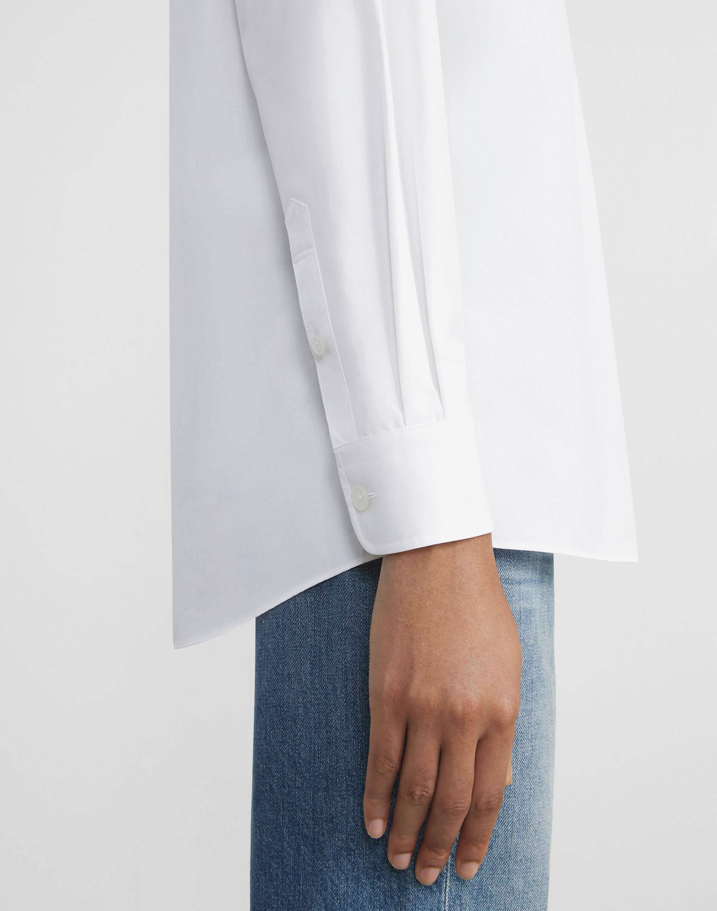 Petite Organic Cotton Poplin Oversized Shirt