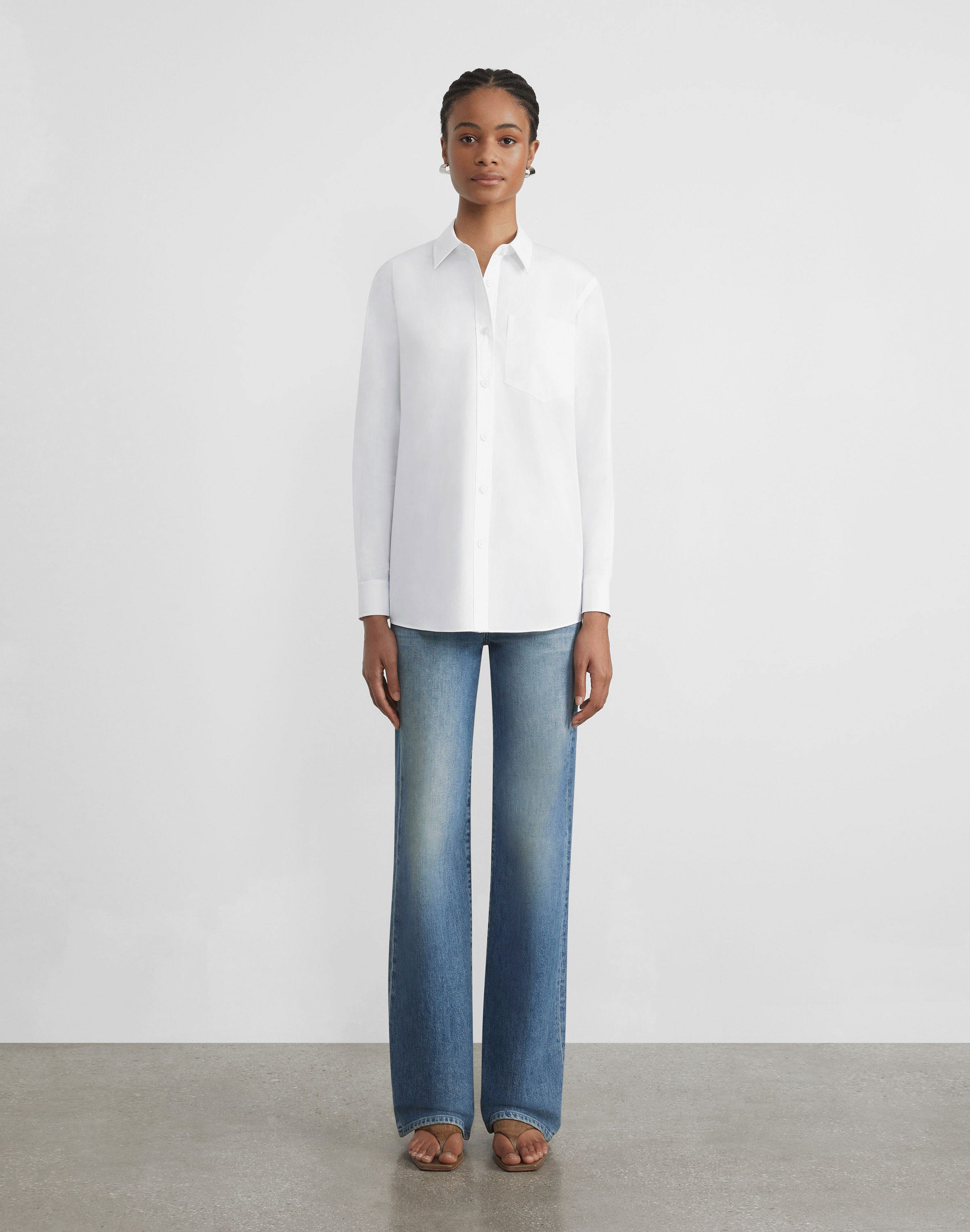Petite Organic Cotton Poplin Oversized Shirt