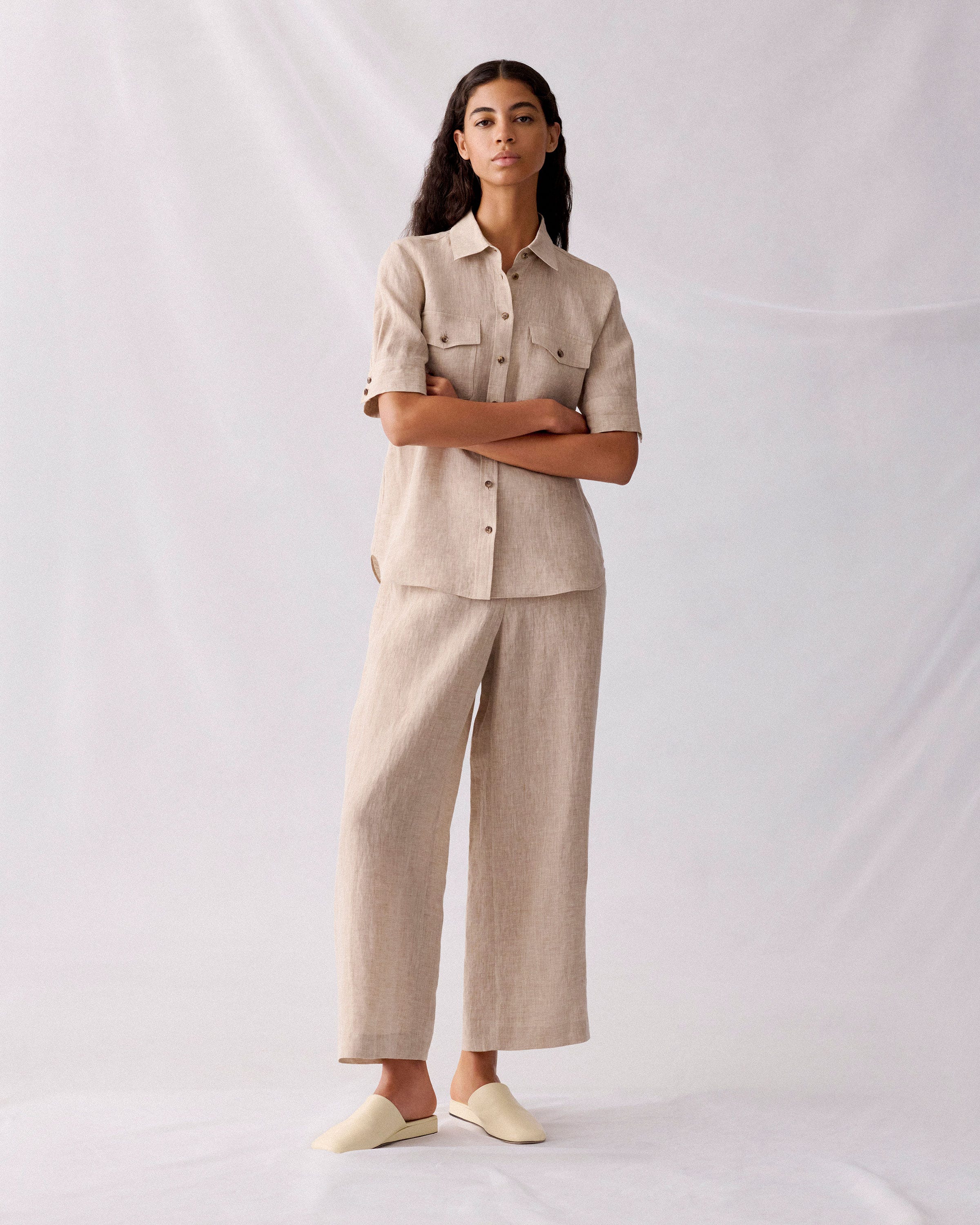 Organic Linen Patch Pocket Shirt