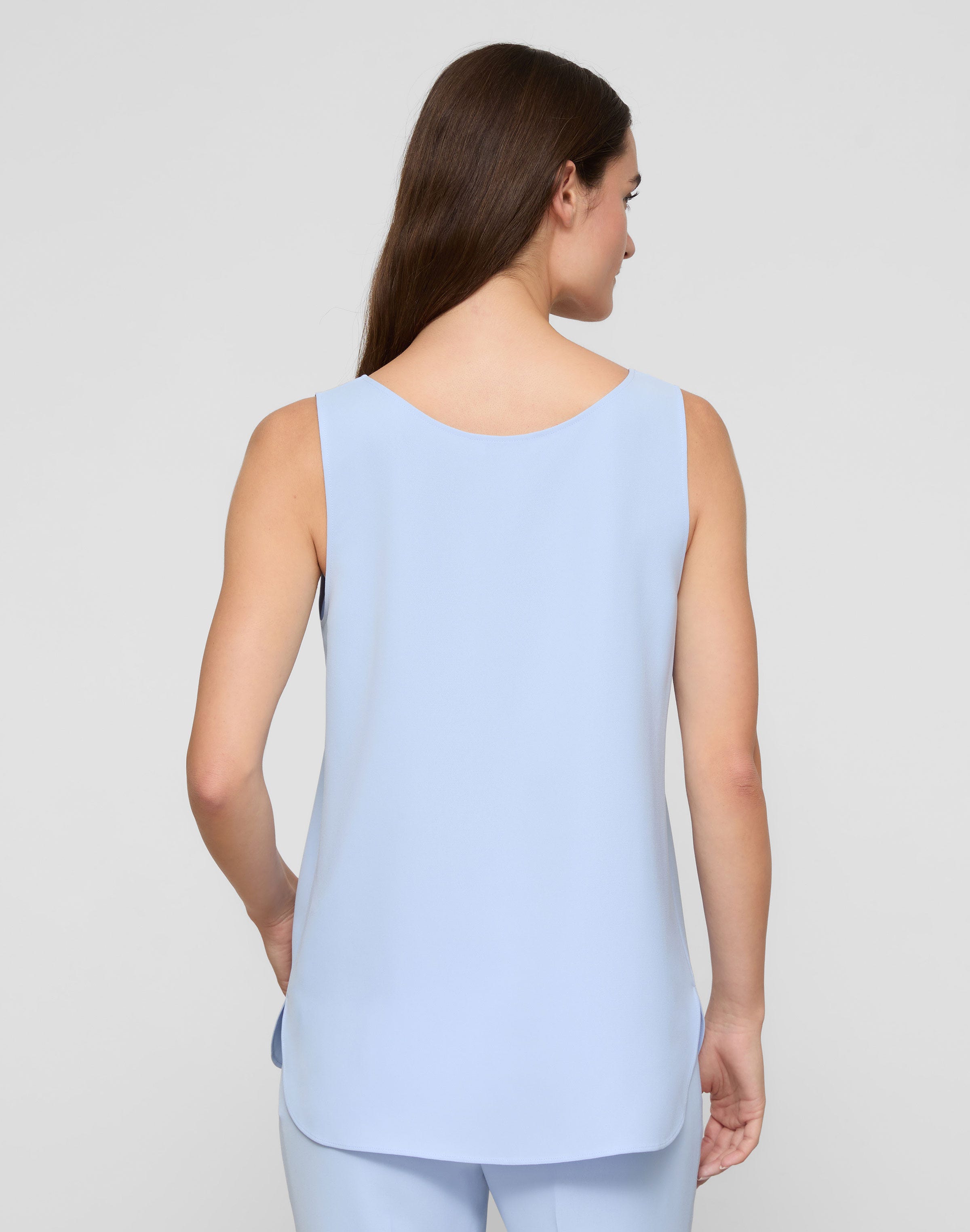 Petite Responsible Finesse Crepe Sleeveless Blouse