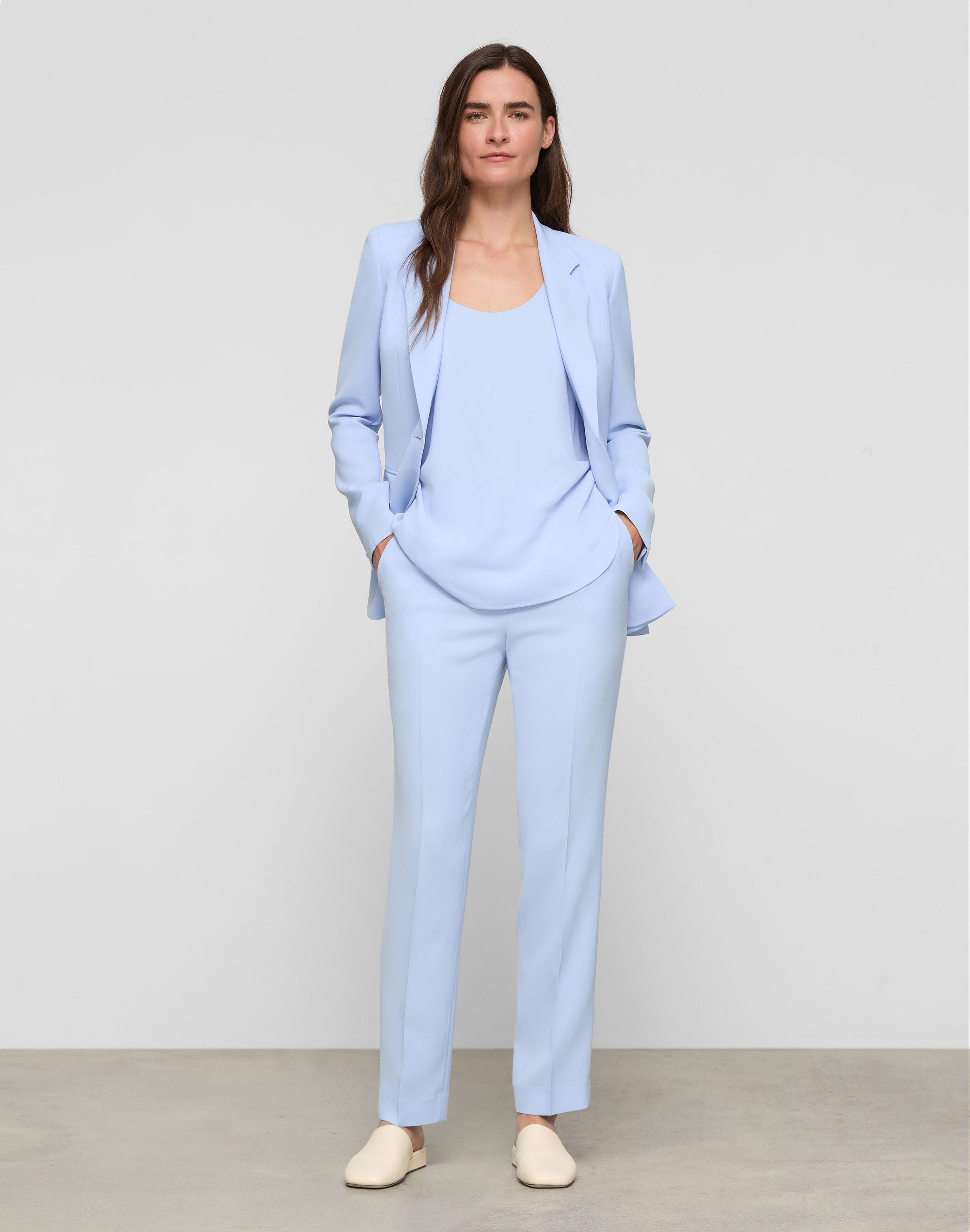 Petite Responsible Finesse Crepe Sleeveless Blouse