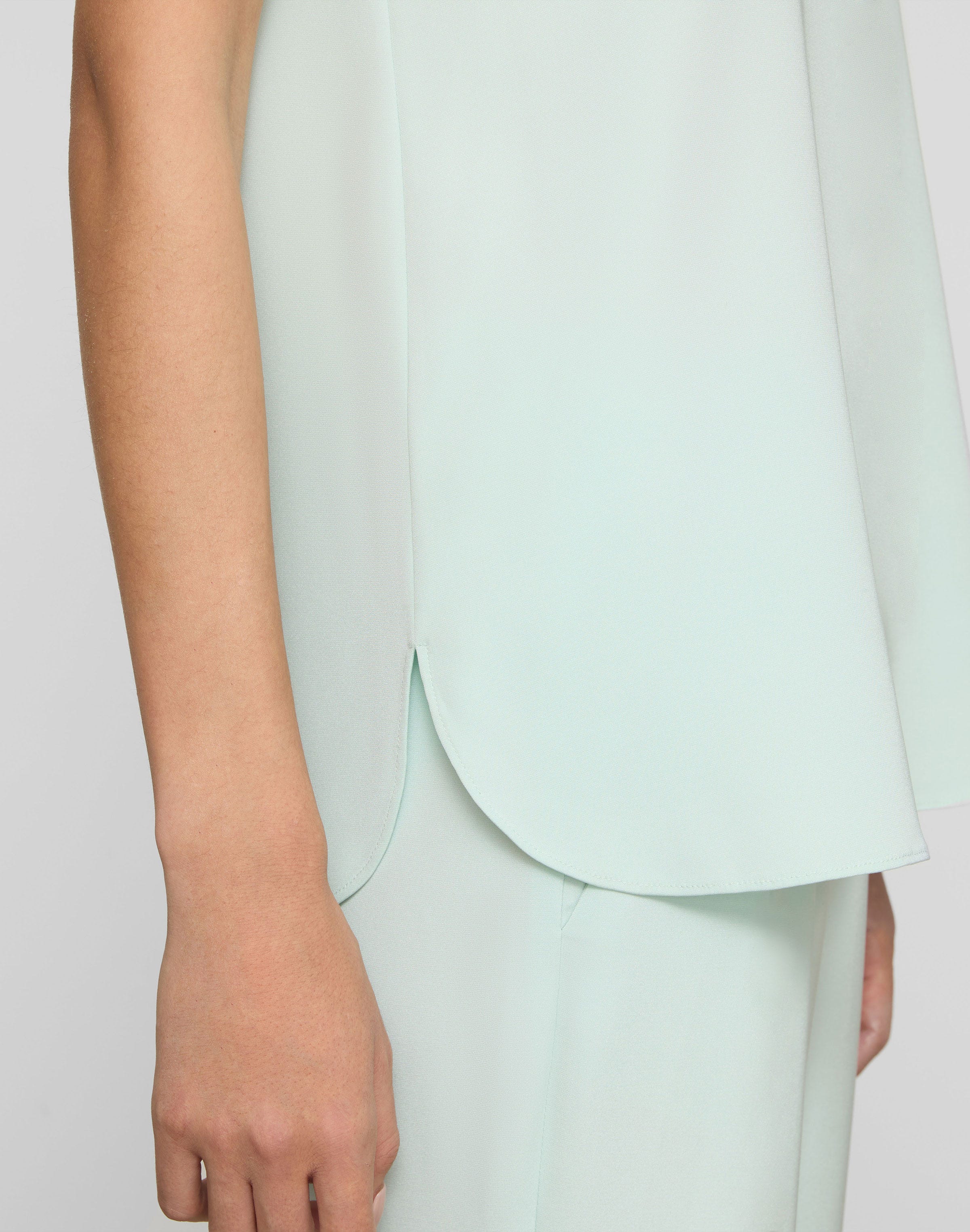 Organic Silk Stretch Crepe De Chine Sleeveless Blouse