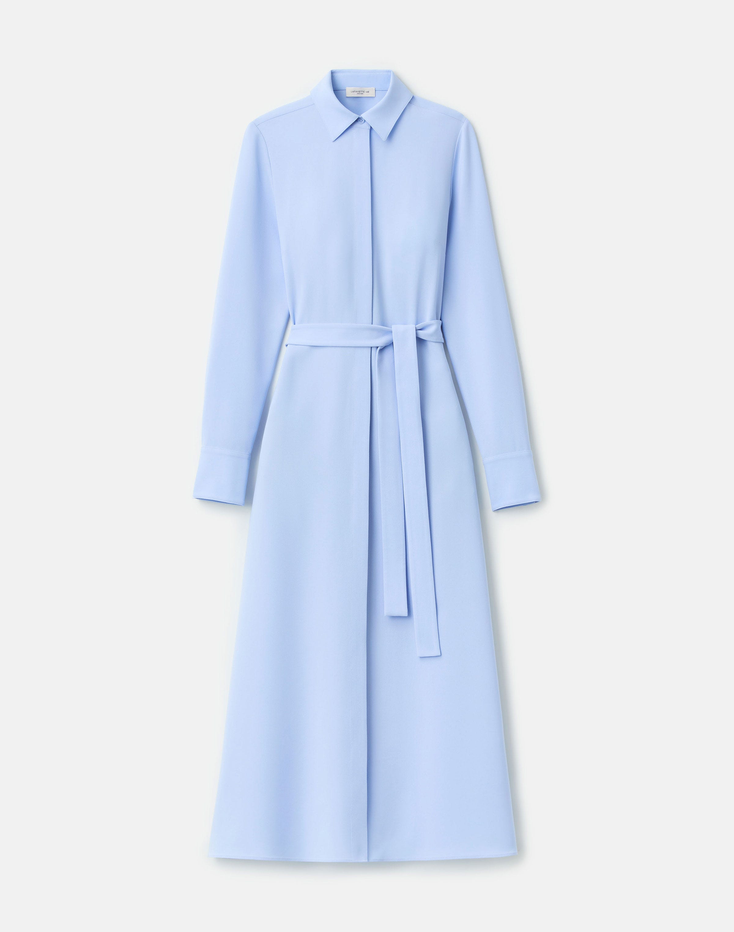 Plus-Size Responsible Finesse Crepe Belted Shirtdress