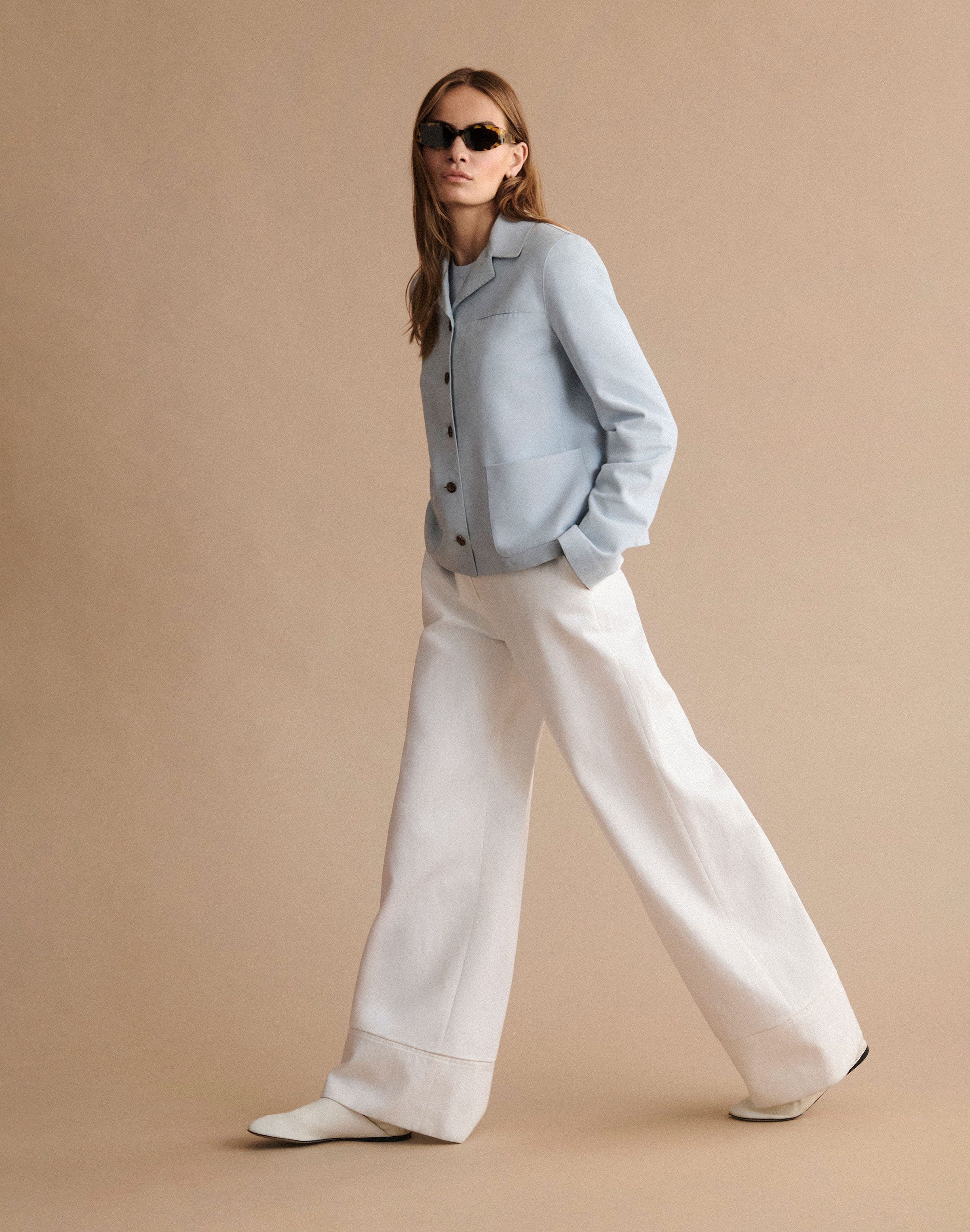Suede Patch Pocket Shirt Jacket