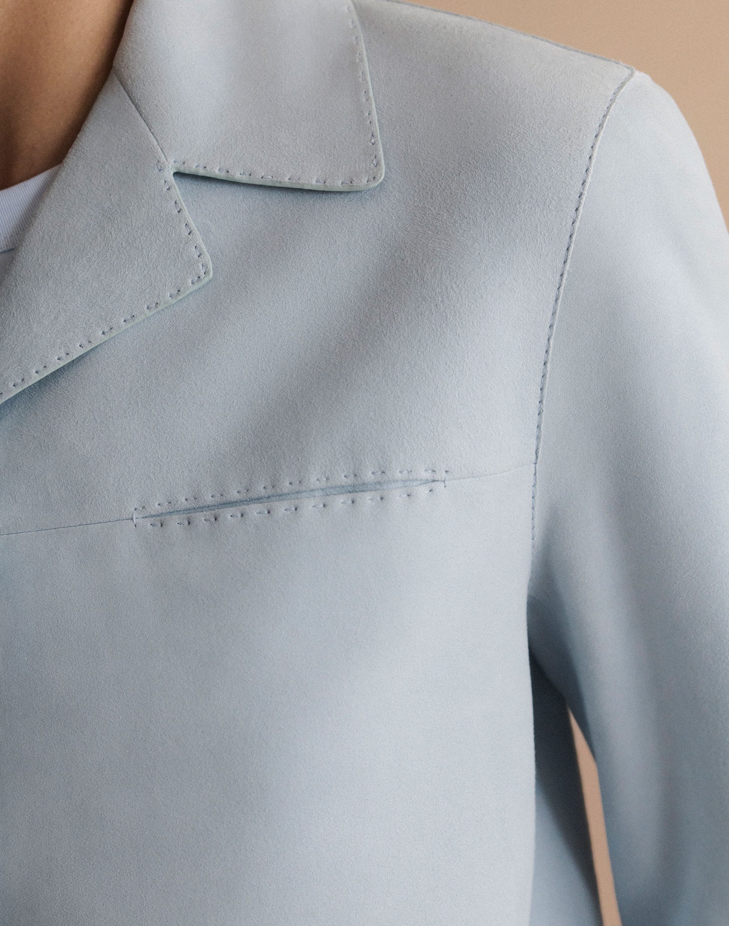 Suede Patch Pocket Shirt Jacket