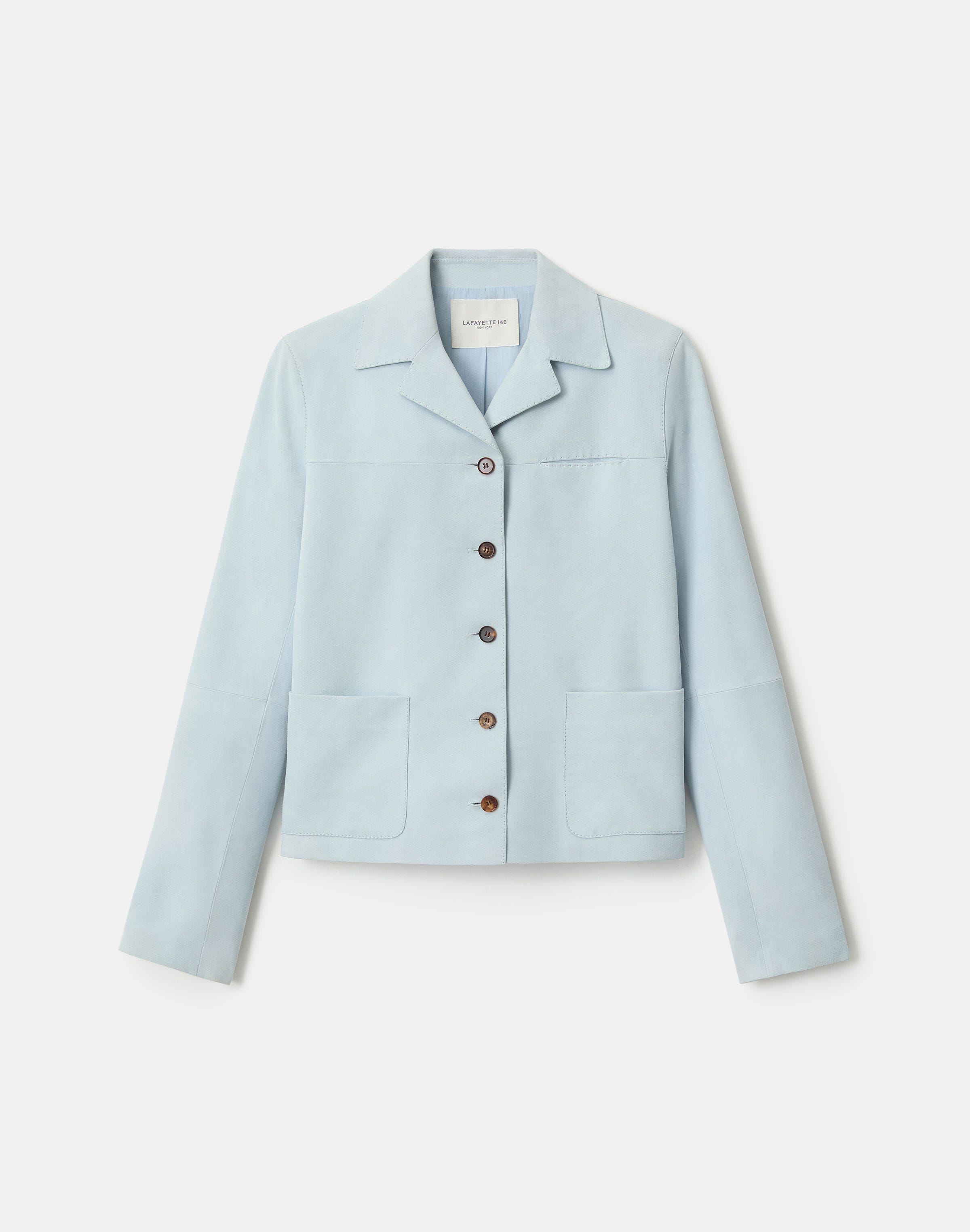 Suede Patch Pocket Shirt Jacket