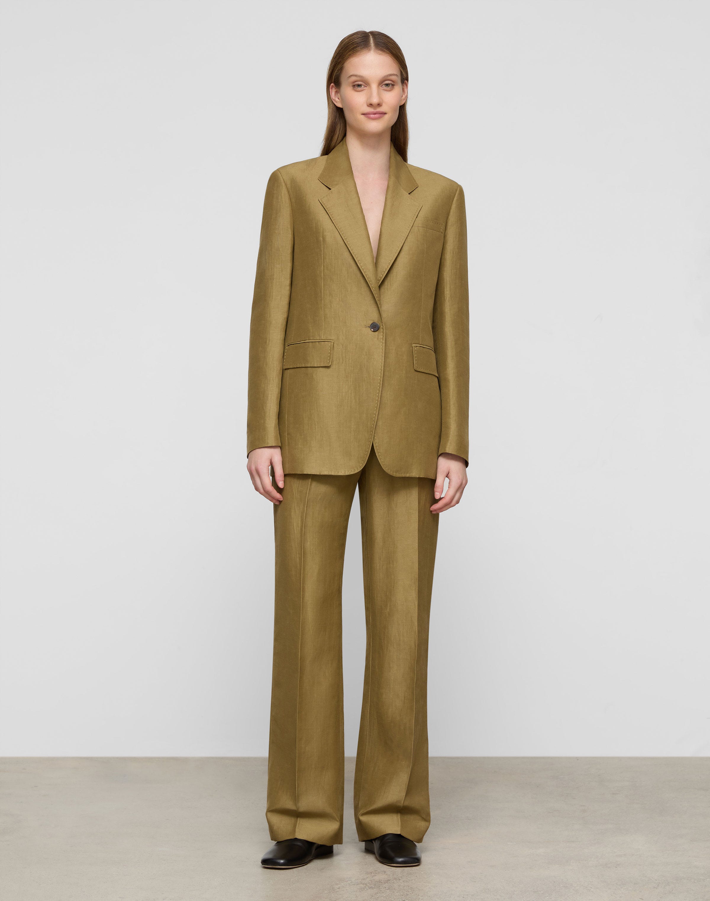 Linen-Viscose Gates Pant