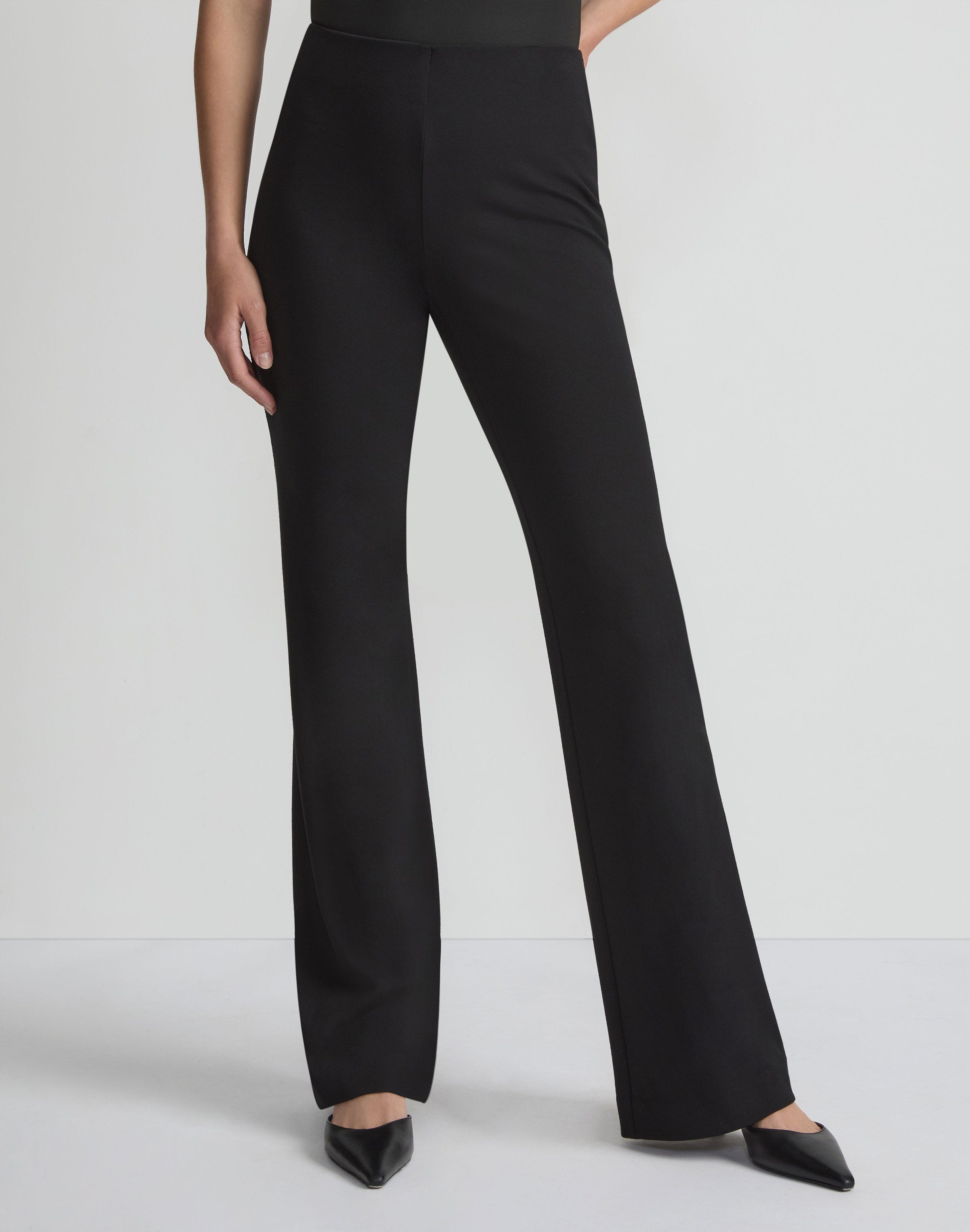 Plus-Size Regenerated Punto Milano Gates Flare Pant