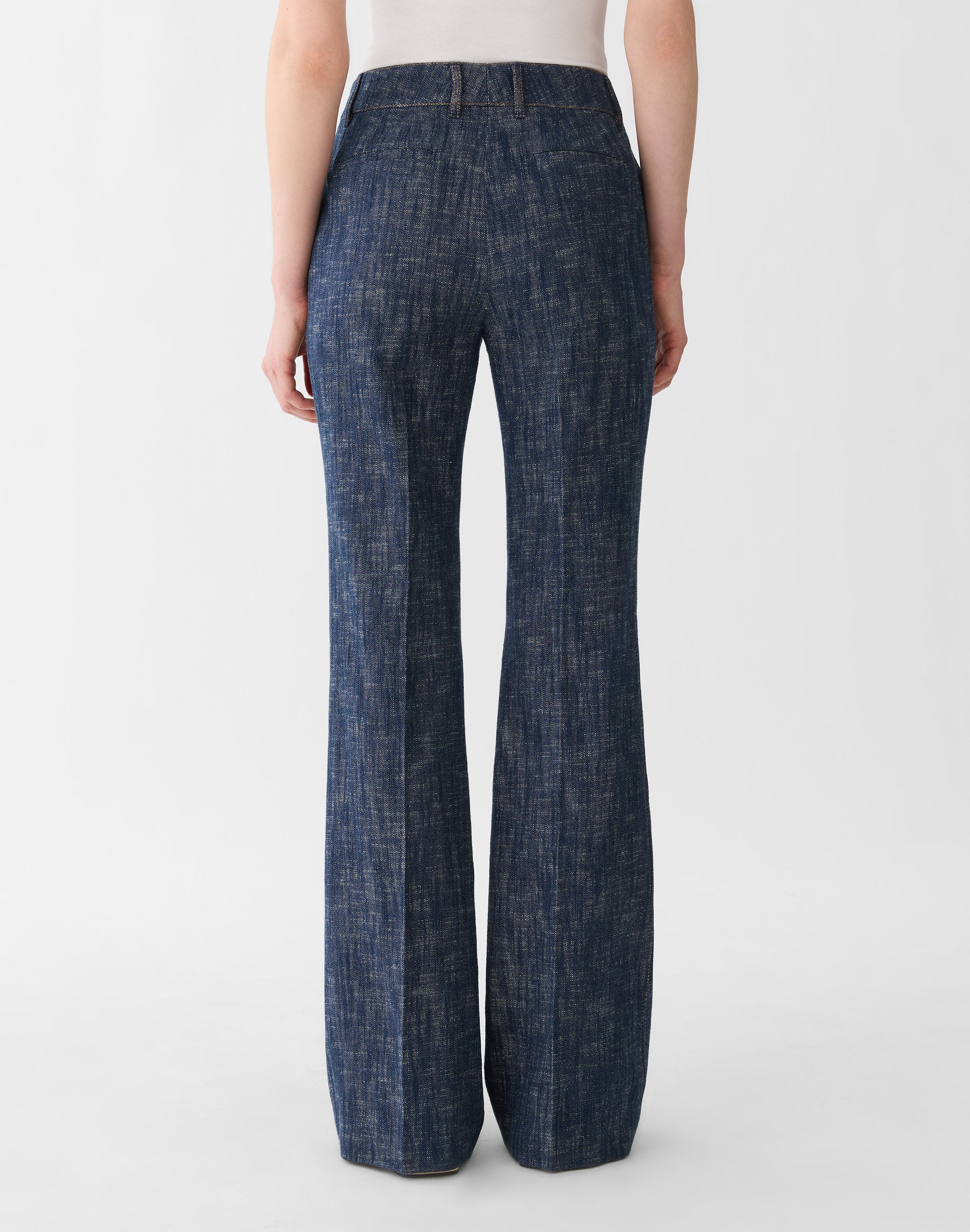 Denim-Effect Twill Reade Flare Pant