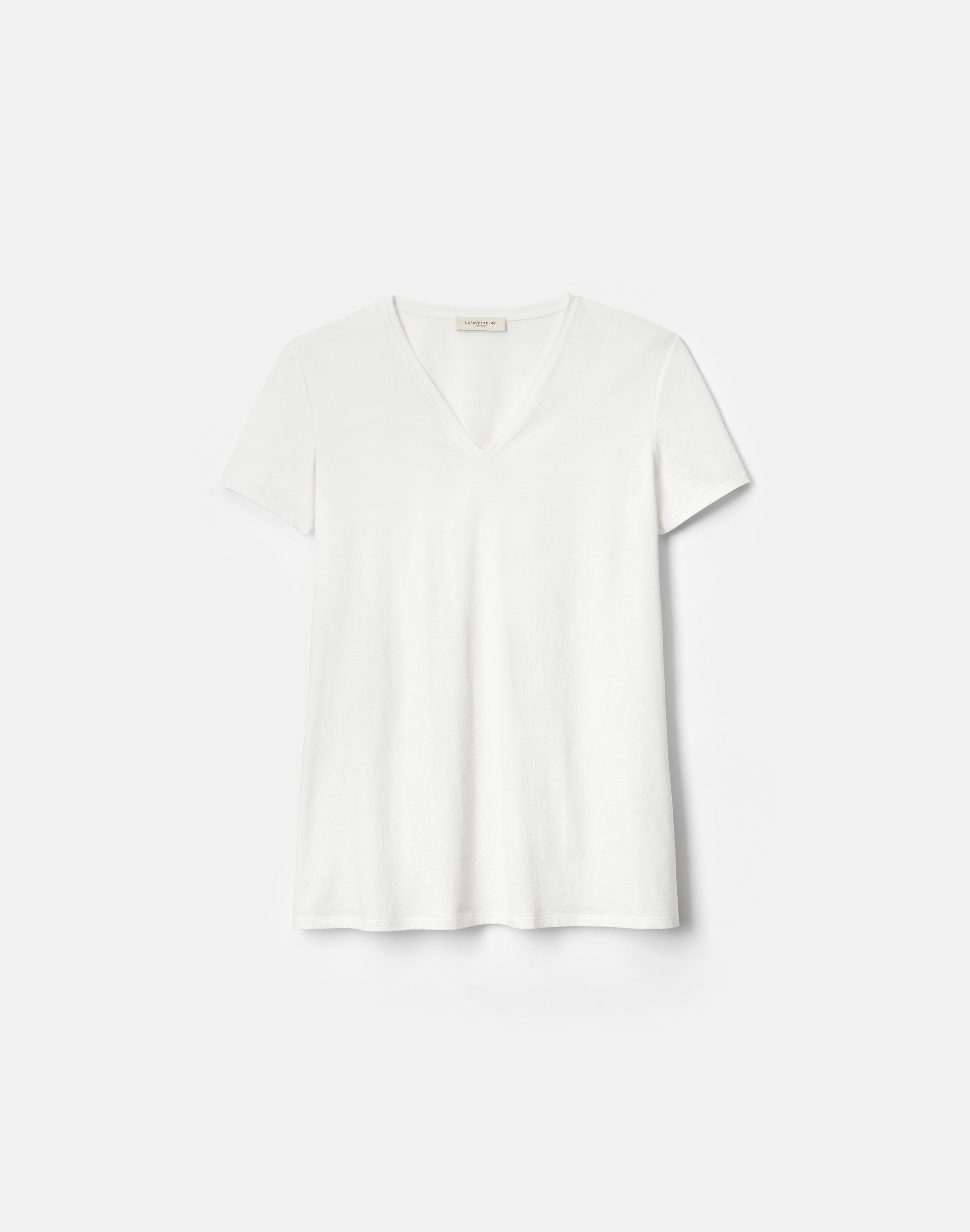 Plus-Size Cotton Jersey V-Neck T-Shirt