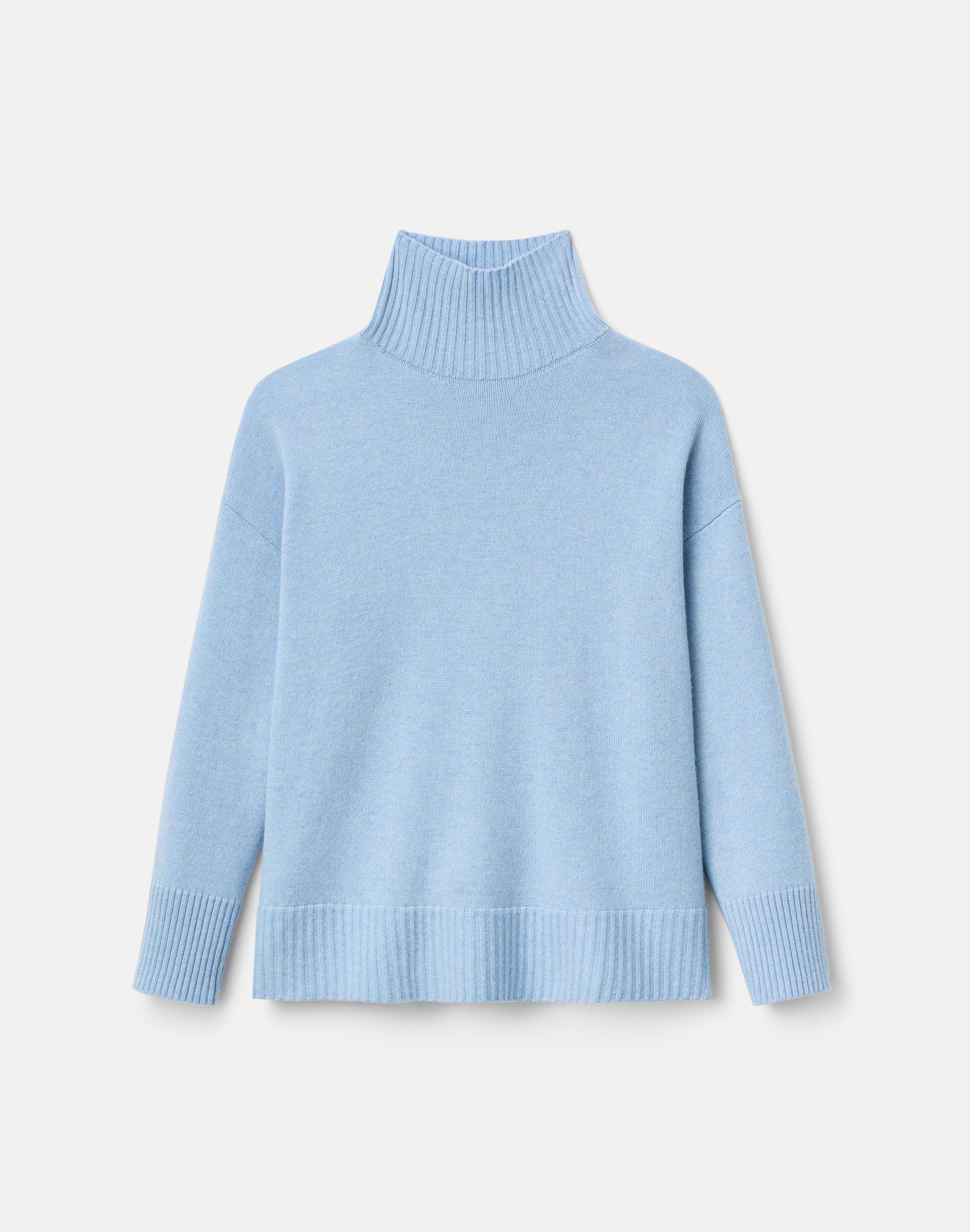 Plus-Size Cashmere Stand Collar Sweater