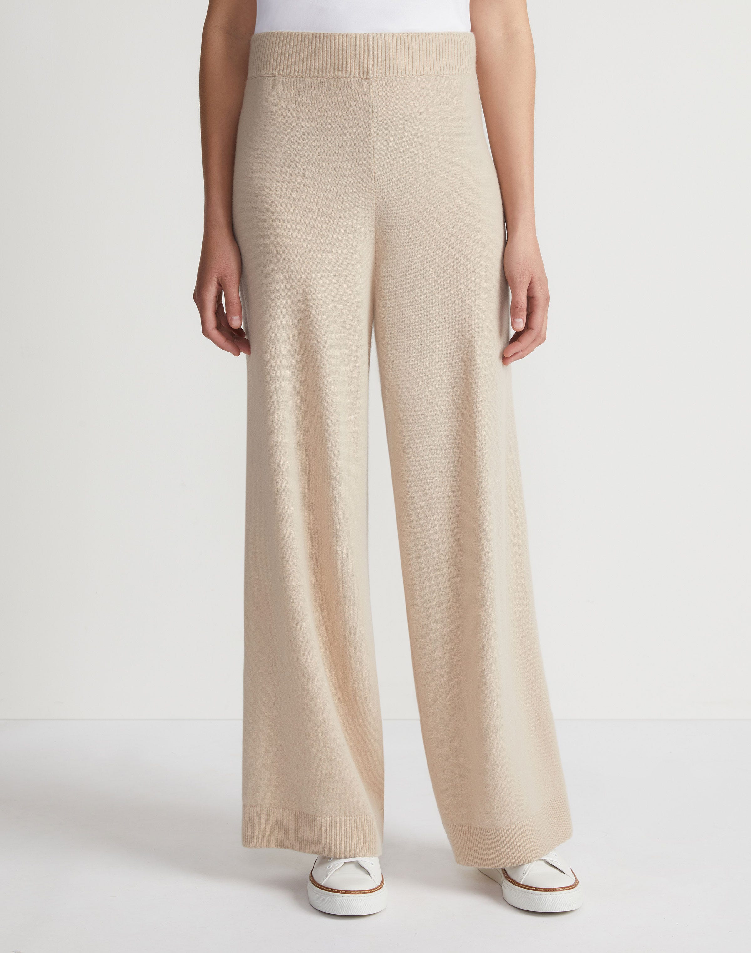 Plus-Size Responsible Wool-Cashmere Wide Leg Pant